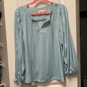 LOFT Blue Work Blouse